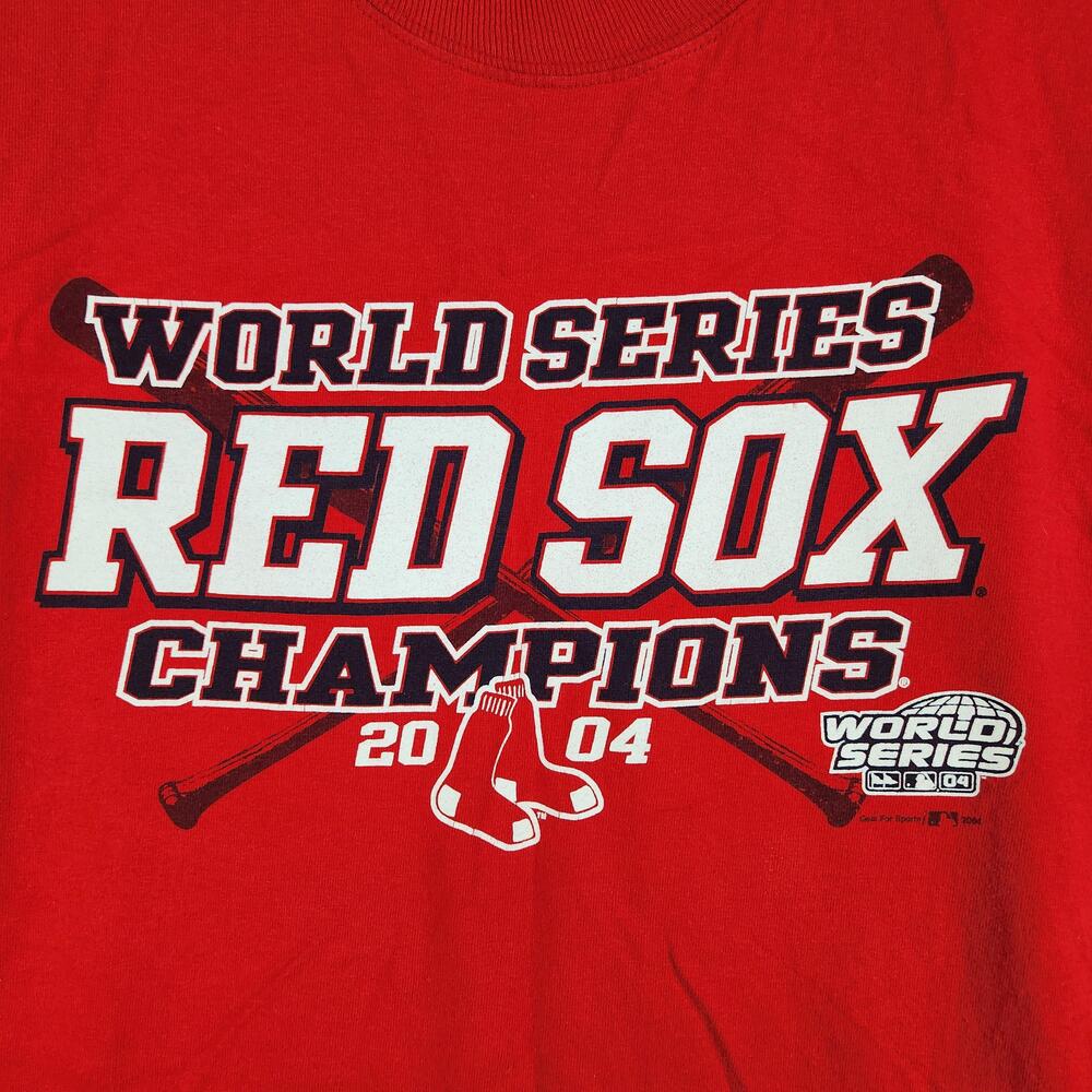 Vintage Boston Red Sox Shirt Mens Large MLB Baseball World Series 2004 Champions